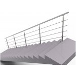 UMAKOV Nerezové zábradlí na schody, 6000x900mm, VS, L - sada pro montáž A-ZVS90-6000-L