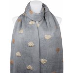Biju dámský oboustranný obdélníkový šál 2324-3 se srdíčky šedé 7200691-6 – Sleviste.cz