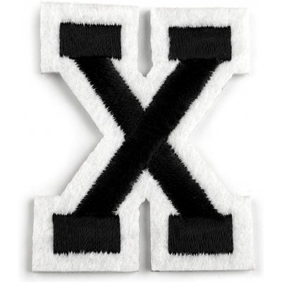 Výprodej - Nažehlovačka písmena "X" Varianta: 24 "X" černá, Balení: 1 ks – Sleviste.cz