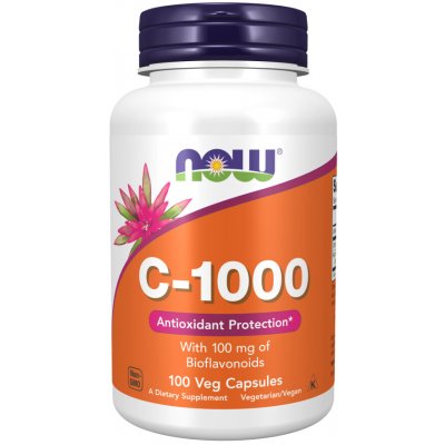NOW Foods Vitamín C-1000 se 100 mg bioflavonoidů 100 veg kapslí – Hledejceny.cz