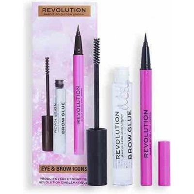 PADU Eye & Brow Icons gel a pomáda na obočí Gift Set pro ženy 3 - Makeup Revolution London