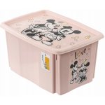 Keeeper Box Minnie Mouse love 45 l růžový/pudrová