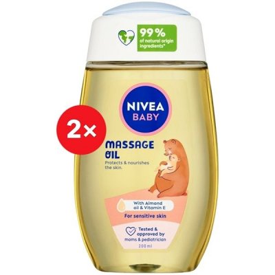 NIVEA Baby Massage Oil 2 x 200 ml – Zbozi.Blesk.cz