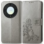 Vsechnonamobil ART FLOWERS Peněženkový kryt Honor Magic5 Lite šedý 57383 – Zboží Živě
