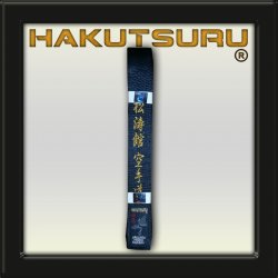 Hakutsuru Equipment Mistrovské Obi Saténové Shotokan Karate-Do - Soft Bez NANDA - Černé Sensei