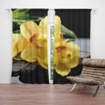 Sablio Závěs Žluté orchideje: 2ks 140x250cm – Hledejceny.cz