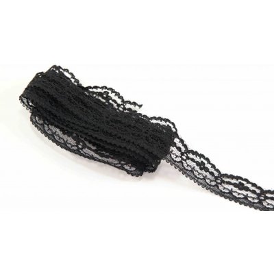 Silonová krajka - černá - šířka 2 cm – Zboží Dáma