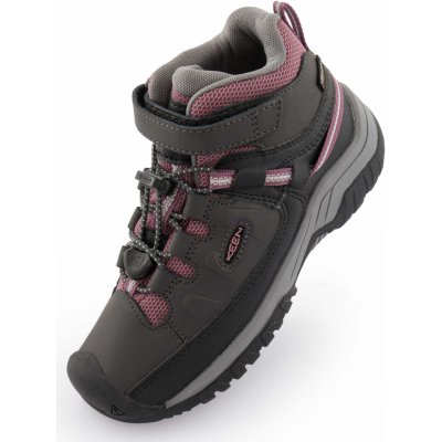 Keen Targhee Mid Wp Jr raven/tulipwood šedá – Zboží Dáma