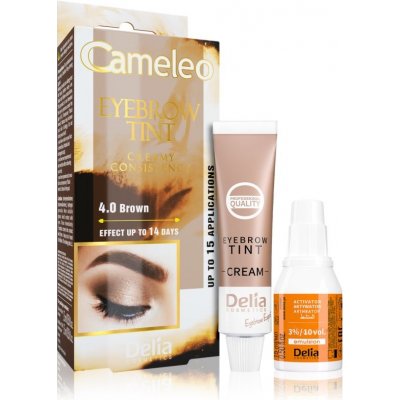 Delia Cosmetics Cameleo krémová profesionální barva na obočí 4.0 Brown 15  ml od 50 Kč - Heureka.cz