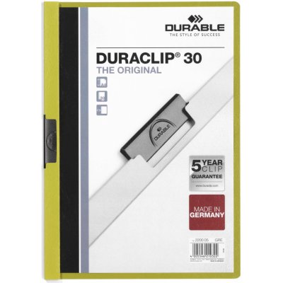 Durable Duraclip A4 Zakládací desky s klipem kapacita 30 listů zelené