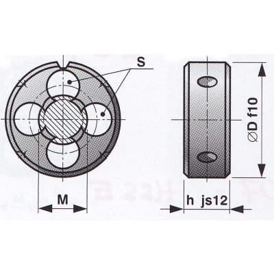 M6 HSS, PN8/3225(6g) závitová kruhová čelist – Hledejceny.cz