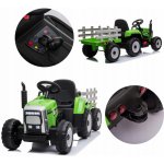 Mamido Elektrický traktor s vlečkou T2 zelený 12V7Ah EVA kola – Zboží Dáma