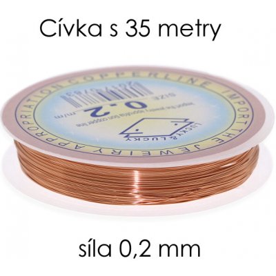 Měděný drát, 0,2mm (35m) – Zboží Dáma