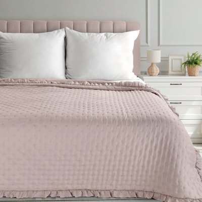 Takoy CLASSIC Přehoz na postel lemovaný volánem prošívaný-HF-470744 220 x 240 cm – Zboží Dáma