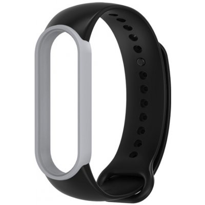 Xiaomi Mi Band 5/6 náhradní náramek dvoubarevný Černo-šedá MBSCZ-5D003 – Zboží Živě