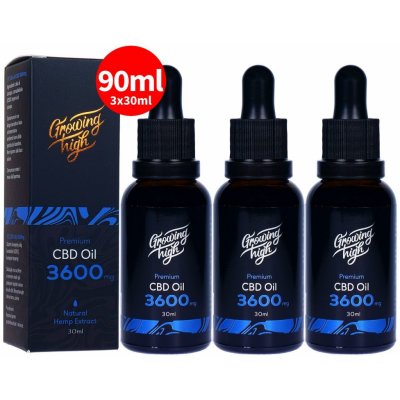 Growing High CBD olej 3600 mg 30 ml 3 ks