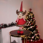 Postavička MagicHome Sobia laň so šálom, látková, červená, 18x16x55 cm – Hledejceny.cz