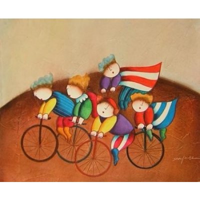 Děti na kolech - 50 x 60 cm – Zboží Mobilmania