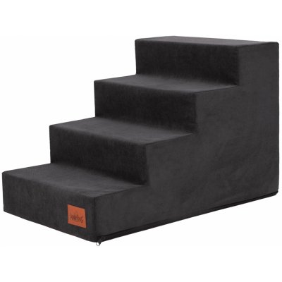 HobbyDog Schody pro psa SAVOY černé M 4 schody 60x40x40 cm – Zboží Mobilmania