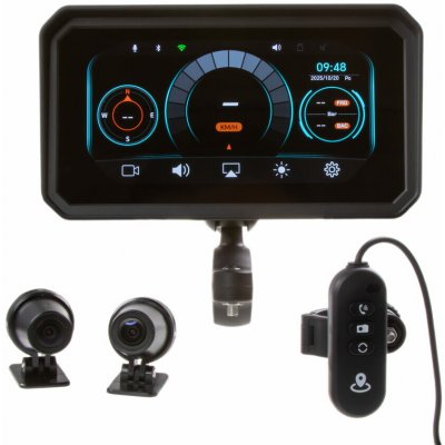 Monitor 6" na motocykl s Apple CarPlay, Android auto, Bluetooth, DVR, GPS – Sleviste.cz