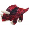 Loutka Dino Maňásek na ruku Malý triceratops červený Babys 35 cm