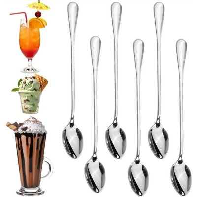 Kávové lžičky dlouhé 19,7 cm SPRINGOS LATTE nerez sada 6 ks – Sleviste.cz