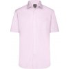 Pánská Košile James & Nicholson pánská košile s krátkým rukávem JN680 světle růžová