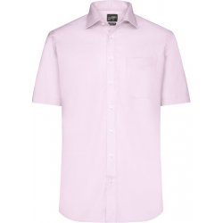 James & Nicholson pánská košile s krátkým rukávem JN680 světle růžová