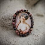 Autorská skleněná brož Růže S0646 – Zboží Dáma