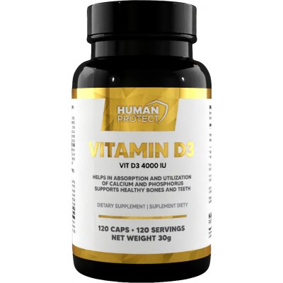 Human Protect Vitamin D3, 4000 IU, 120 softgel kapslí – Hledejceny.cz