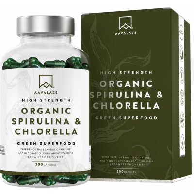 Aavalabs Spirulina & Chlorella 200 kapslí – Hledejceny.cz