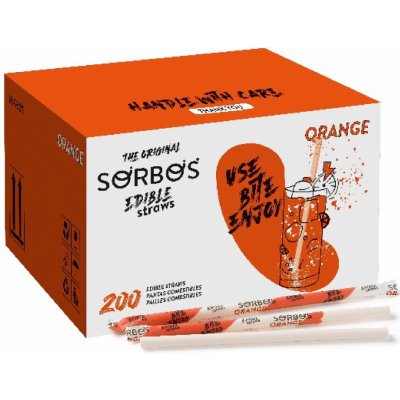 Sorbos Jedlá ovocná brčka Pomeranč 200 ks – Hledejceny.cz