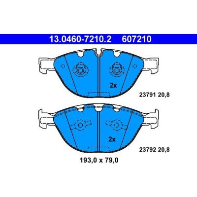 Sada brzdových destiček ATE 13.0460-7210 (AT 607210) | Zboží Auto