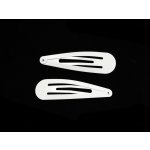 Kovové barevné sponky 2 ks bílá – Zboží Mobilmania