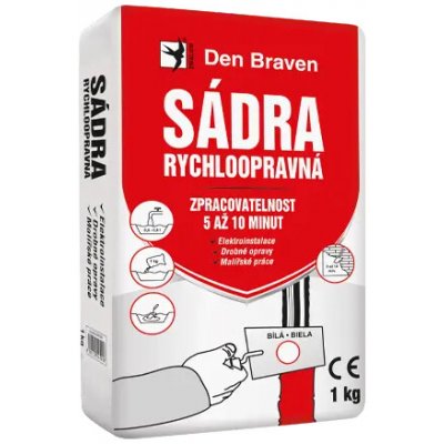 Sádra rychloopravná 1 kg pytel bílá – Zbozi.Blesk.cz