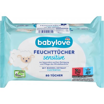 Babylove Sensitive vlhčené ubrousky 2 x 80 ks 160 ks – Hledejceny.cz