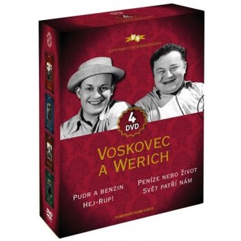 4x voskovec a werich - pudr a benzin/peníze nebo život/hej-rup!/svět patří nám box DVD