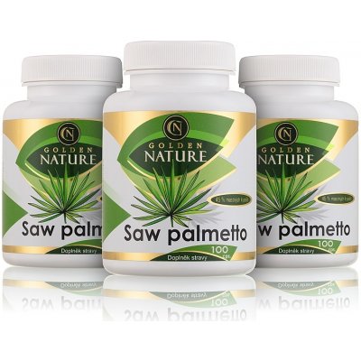 Golden Nature 2+1 Saw Palmetto 45% mastných kyselin 100 kapslí – Hledejceny.cz