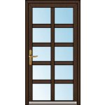 OknaDvereNaMiru.cz Vchodové plastové dveře SLOUPKOVÉ Bruno 1 ořech 100 x 200 cm – Hledejceny.cz