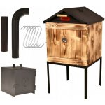 Bestent Udírna dřevěná 50x50x70 cm s kovovou střechou – Zboží Dáma