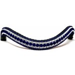 Blingyourhorse Třpytivá čelenka na uzdečku BLUE & CRYSTAL Černá – Zboží Dáma