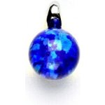 Čištín Stříbrný přívěsek tmavě modrý synt. opál P 1104 – Zboží Dáma