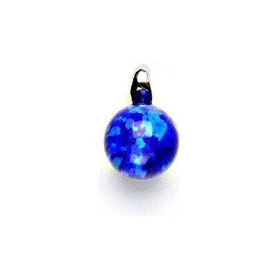 Čištín Stříbrný přívěsek tmavě modrý synt. opál P 1104 – Zboží Dáma