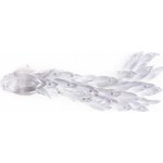 MagicHome Vánoční dekorace páv stříbrná nadýchaná 50x20x23 cm – Hledejceny.cz