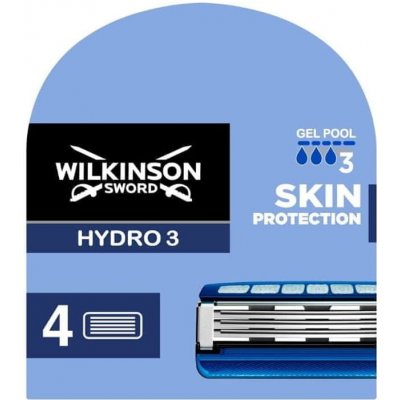 Wilkinson Sword Hydro 3 Skin Protection Replacement Cartridges, 4 kusy