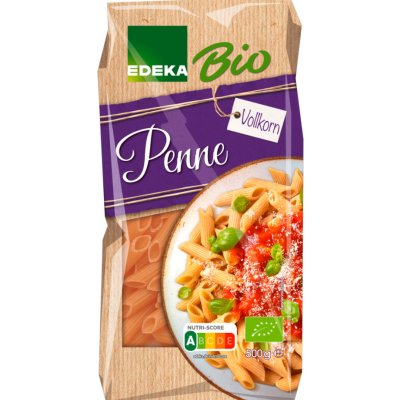Edeka Bio celozrnné těstoviny Penne 0,5 kg – Zbozi.Blesk.cz