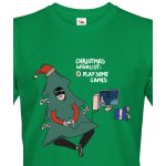 Pánské vánoční tričko Christmas wishlist play some games Canvas pánské tričko s krátkým rukávem 1673 zelená – Hledejceny.cz