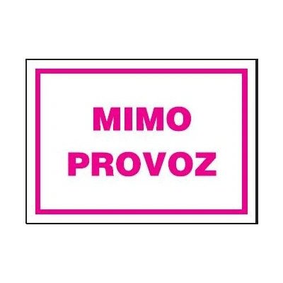 Mimo provoz 297x210mm - plast – Zboží Mobilmania