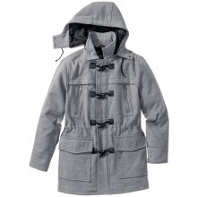 Bonprix BPC Selection kabát vlněného vzhledu šedá