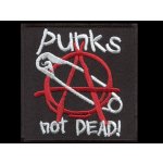Nášivka PUNK´S NOT DEAD áčko sichr vyšívaná zažehlovací – Zboží Dáma